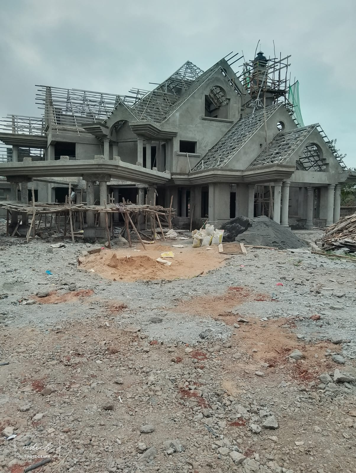 Illustration of Luxury Industrial Apartment Complex With High End Amenities